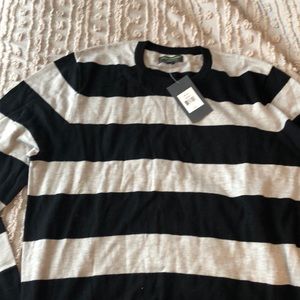 Black and white striped sweater